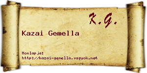 Kazai Gemella névjegykártya
